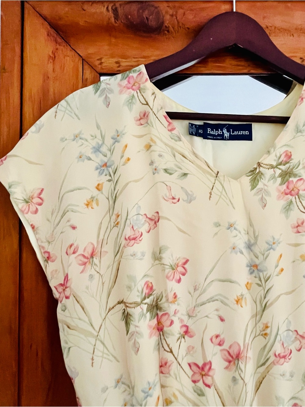 1990s Vintage Ralph Lauren Delicate Florals Dress